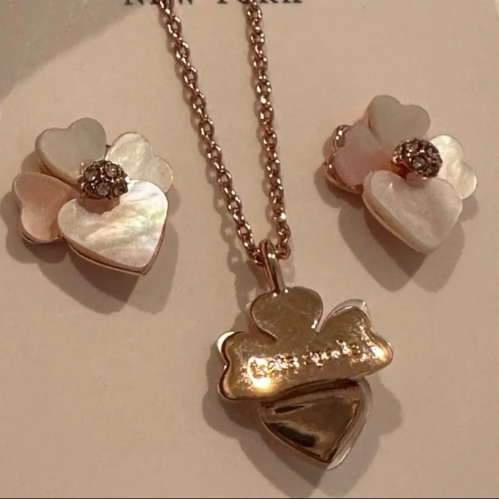 Kate Spade Floral Necklace Set in Rose Gold - Picture 5 of 8